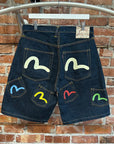 EVISU MULTIPOCKET GULL SHORTS 'INDIGO'