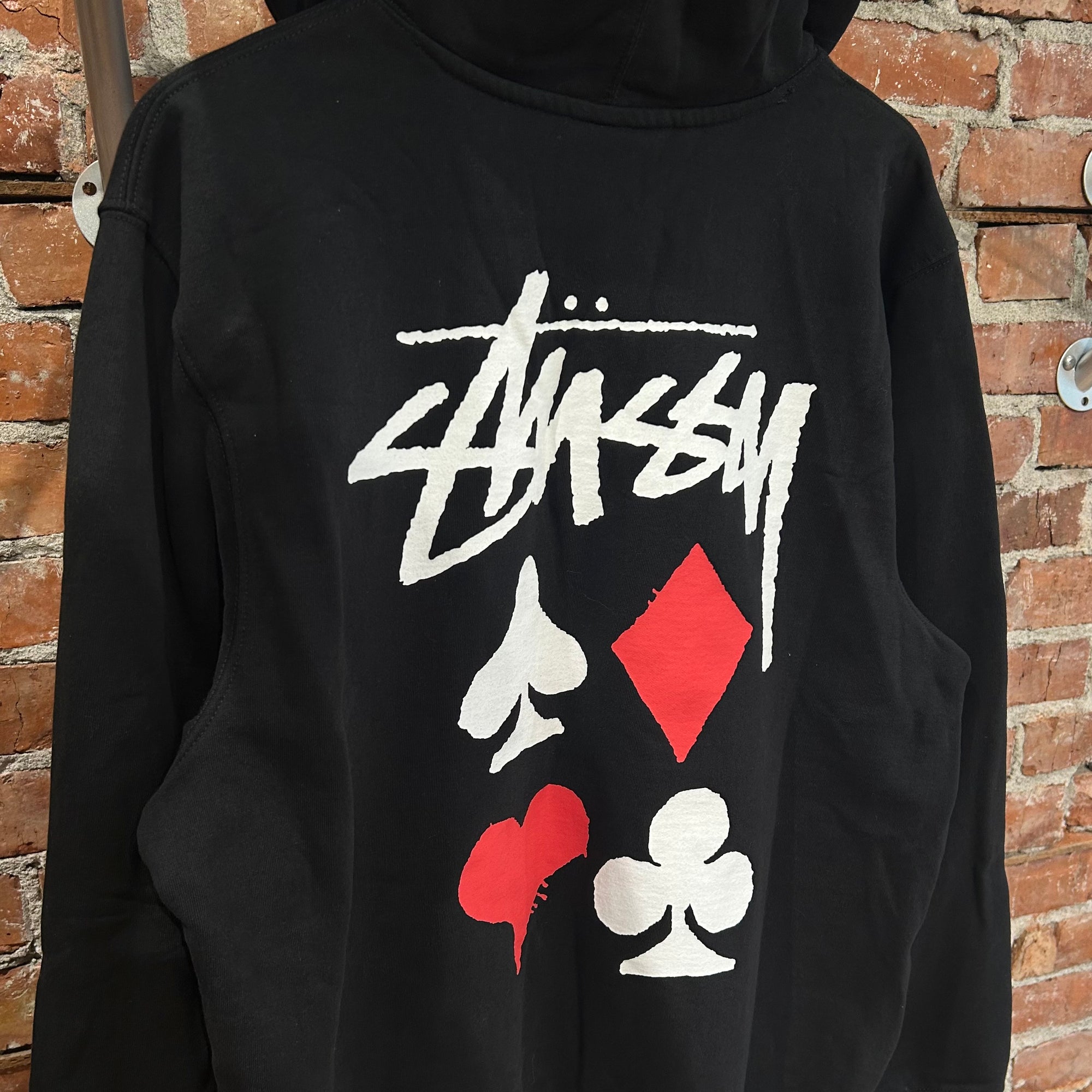 STUSSY CARD SUITS HOODIE ‘BLACK’