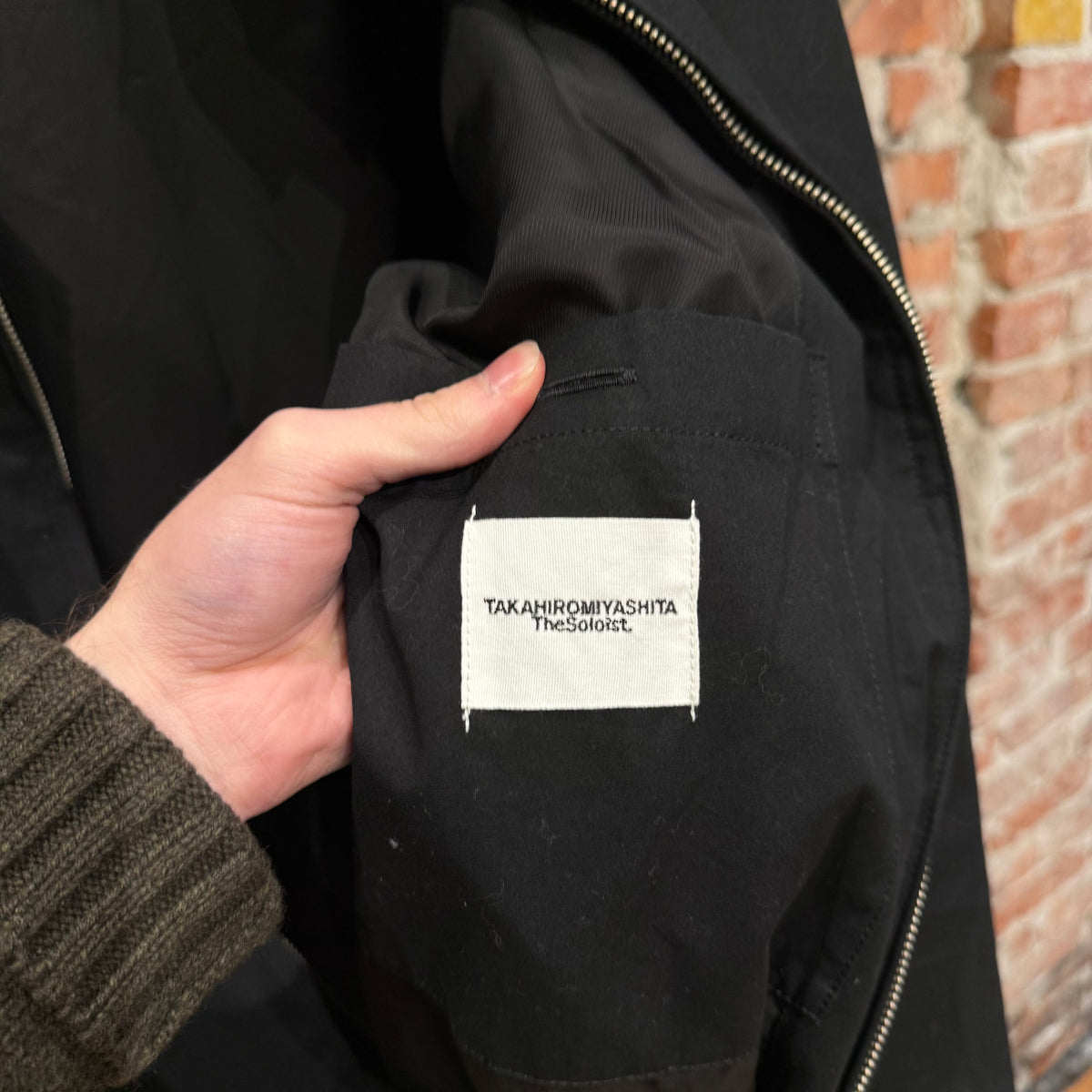 TAKAHIROMIYASHITA THE SOLOIST SS24 DISTRESSED DOG EAR HARRINGTON JACKET ‘BLACK’