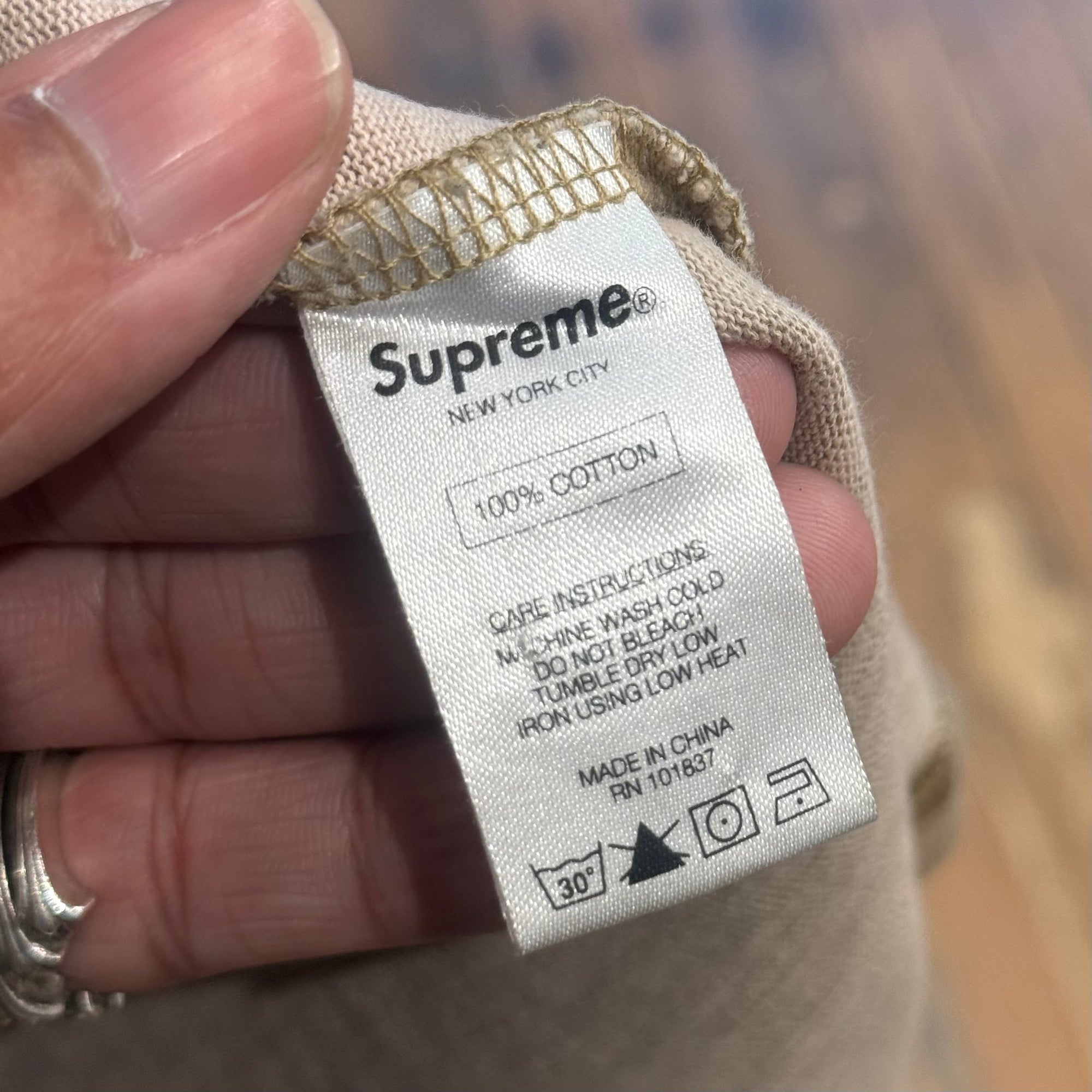 SUPREME FW15 DESERT CAMO LONGSLEEVE ‘SAND’