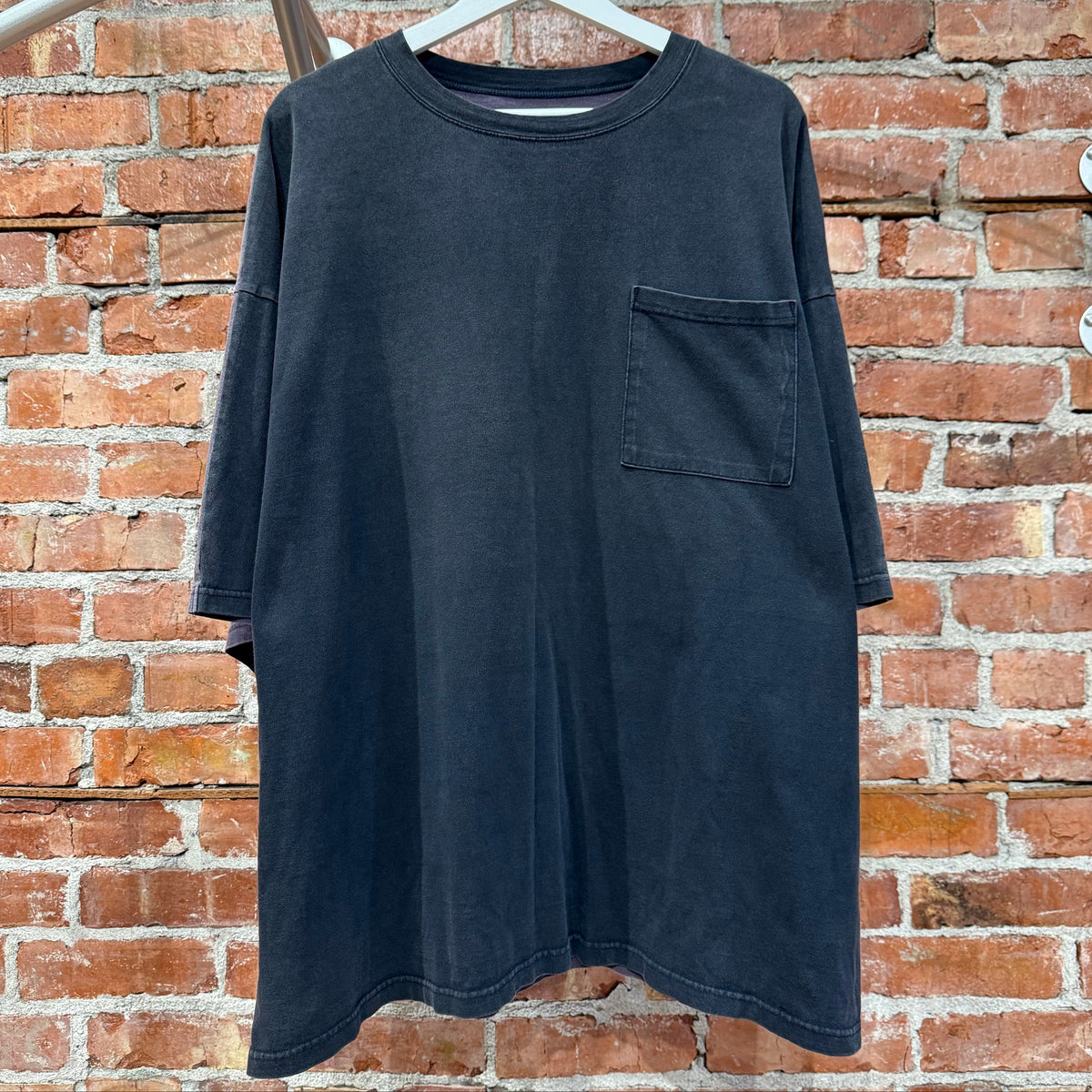 KAPITAL KOUNTRY OVERSIZED 2-TONE BONES TEE ‘BLACK/PURPLE’