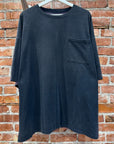 KAPITAL KOUNTRY OVERSIZED 2-TONE BONES TEE ‘BLACK/PURPLE’