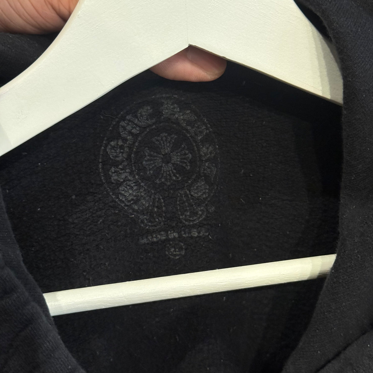 CHROME HEARTS SUNFADED HORSESHOE FLORAL PULLOVER HOODIE ‘BLACK’