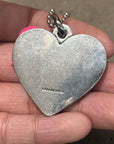 BALENCIAGA HEART PHOTO LOCKET KITTEN NECKLACE ‘SILVER/PINK’
