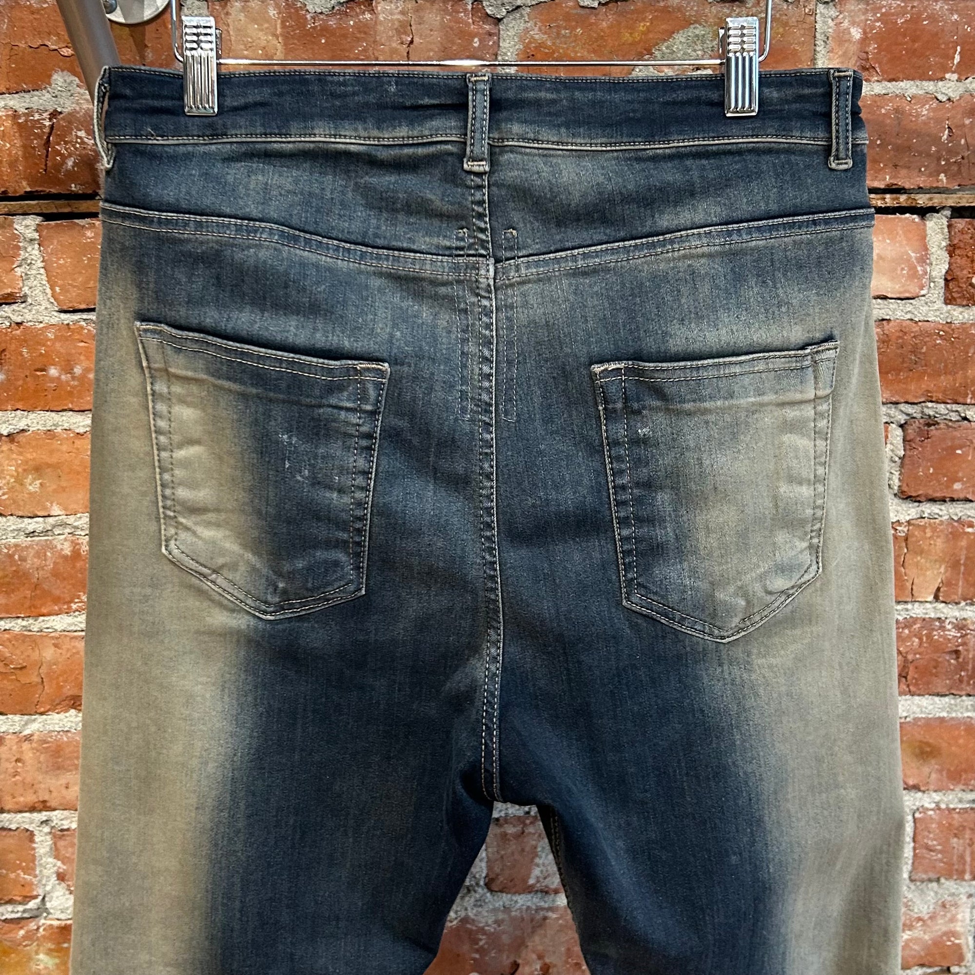 RICK OWENS DRKSHW MINERAL PEARL DEGRADE DETROIT DENIM ‘BLUE’