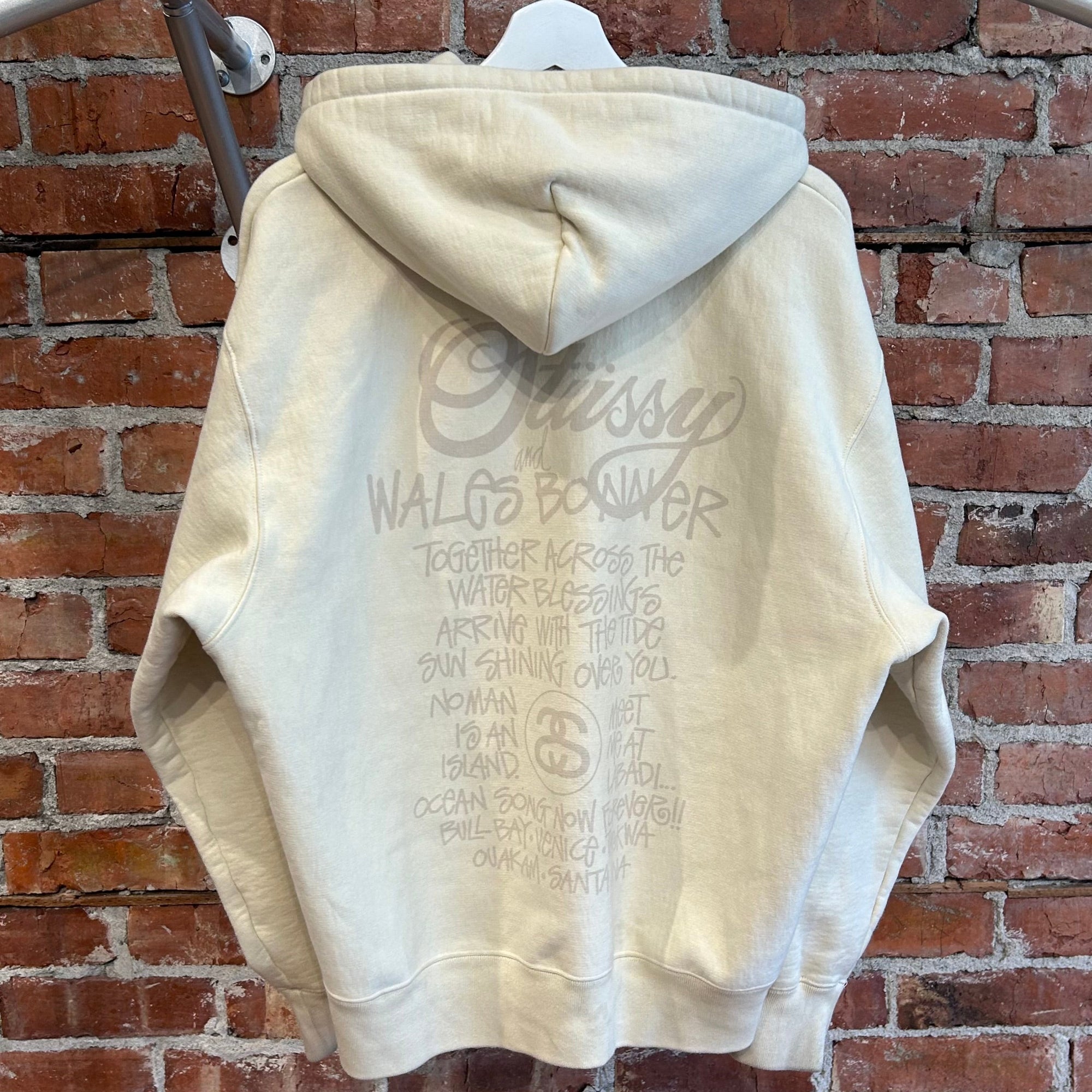 STUSSY X WALES BONNER S-LOGO ZIP HOODIE ‘CREAM’