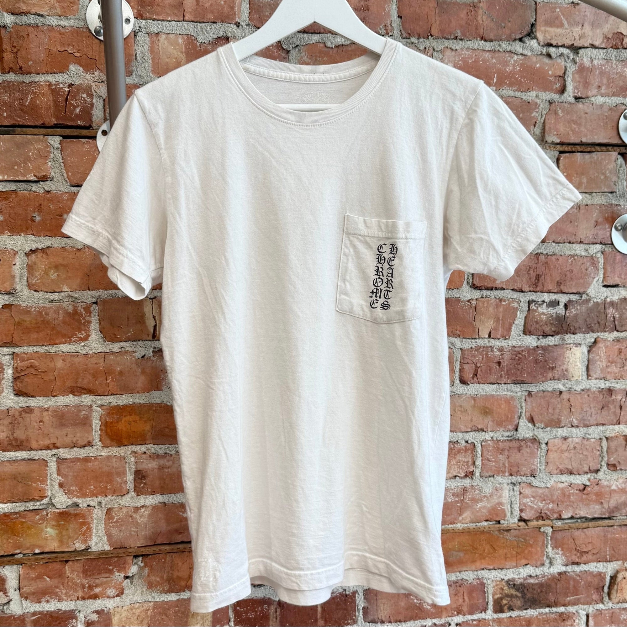 CHROME HEARTS CEMETERY CROSS POCKET TEE ‘WHITE’