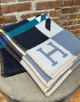 HERMES AVALON JUMP’H JACQUARD WOOL CASHMERE THROW BLANKET ‘MULTI’