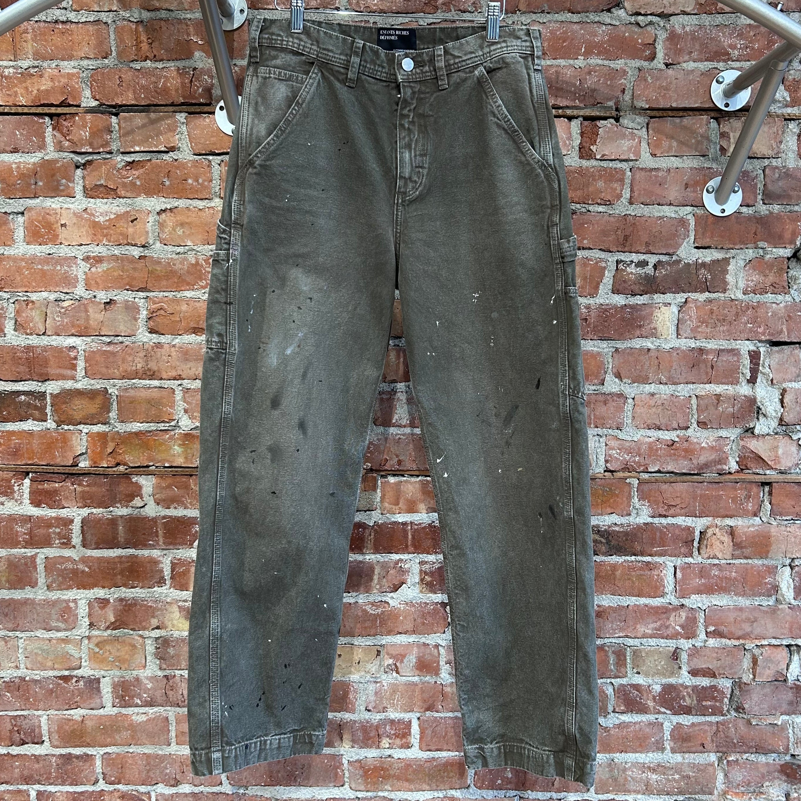 ENFANTS RICHES DEPRIMES SS26 WASHED CARPENTER PAINTER PANTS 'GREEN