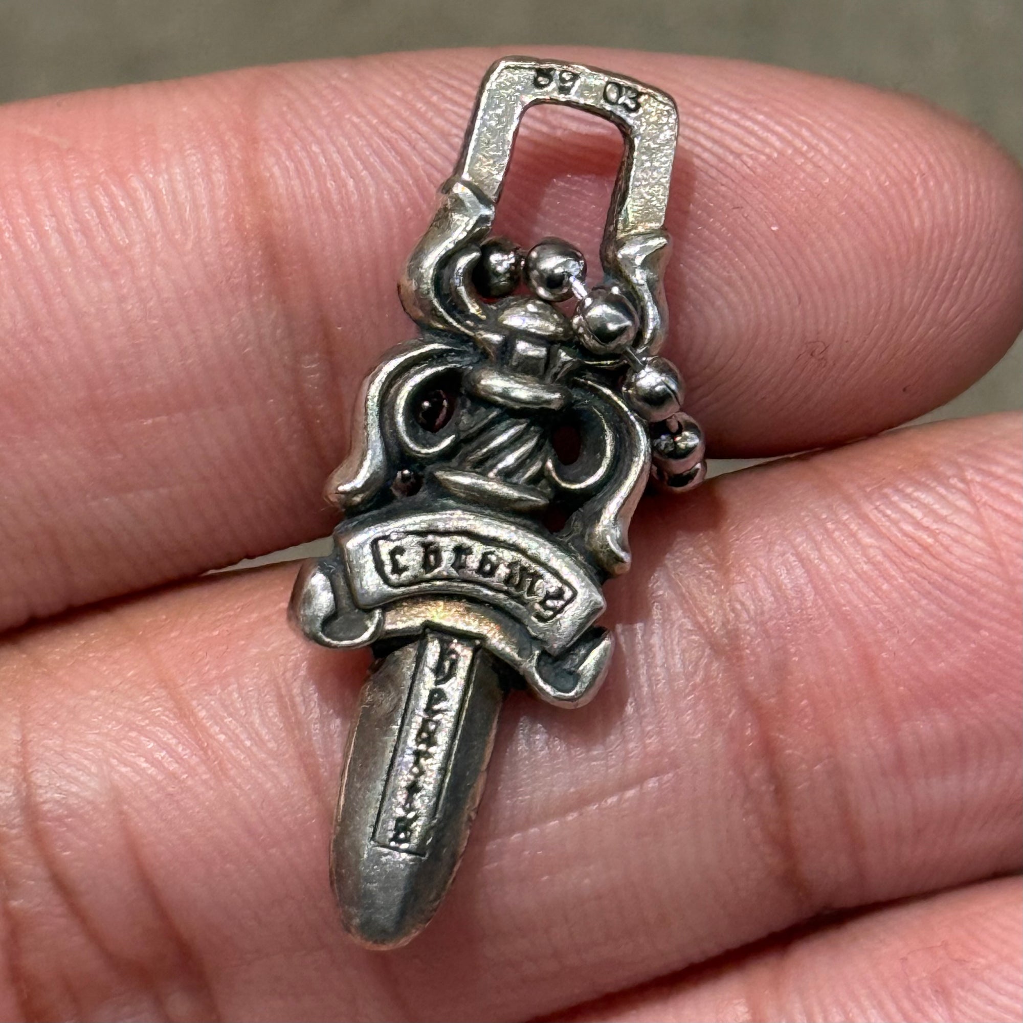 CHROME HEARTS ZIPPER DAGGER NECKLACE 'SILVER'