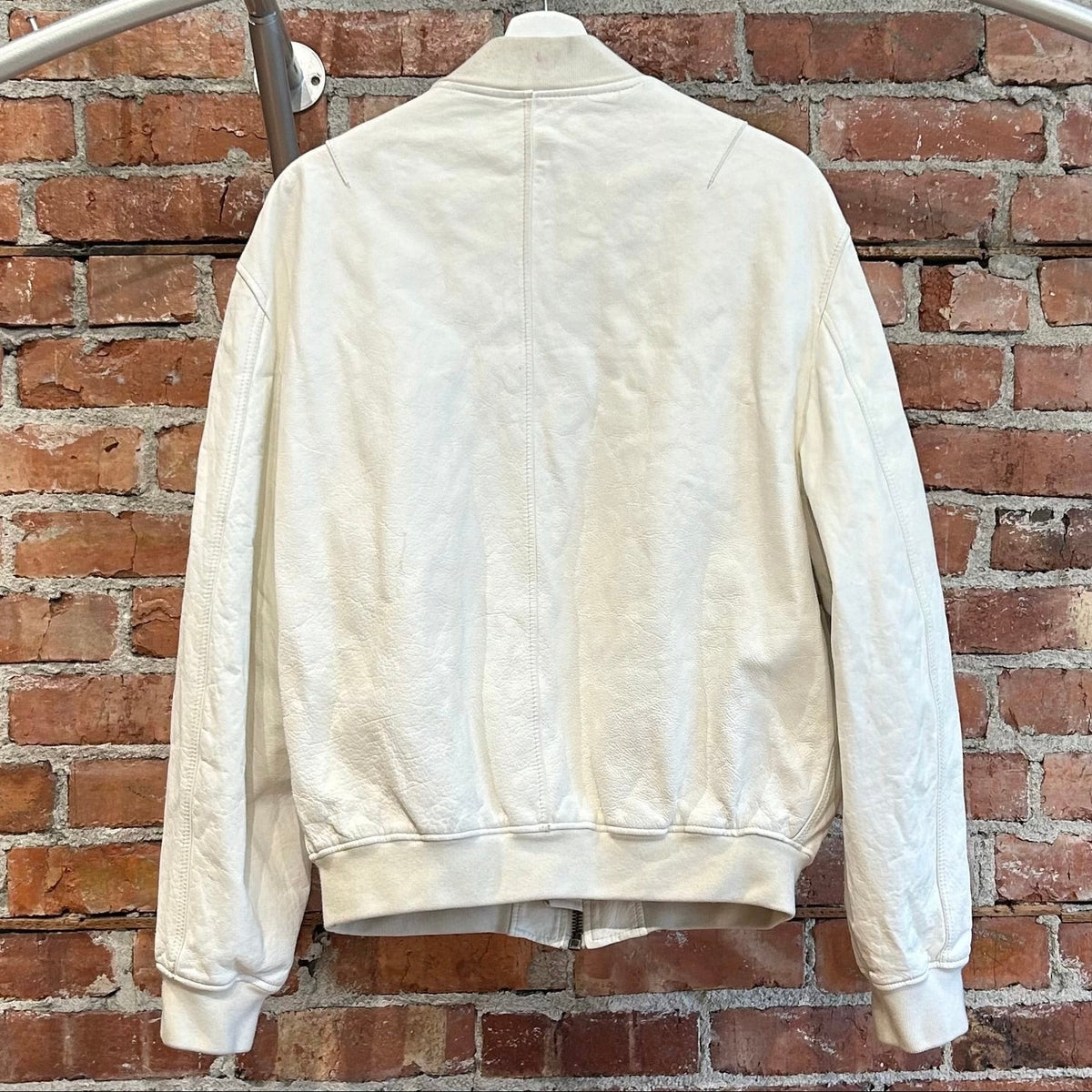 RAF SIMONS SS23 LEATHER SMALL BOMBER JACKET ‘WHITE’