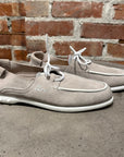 CHRISTIAN LOUBOUTIN GEROMOC SUEDE BOAT SHOES ‘GREY’
