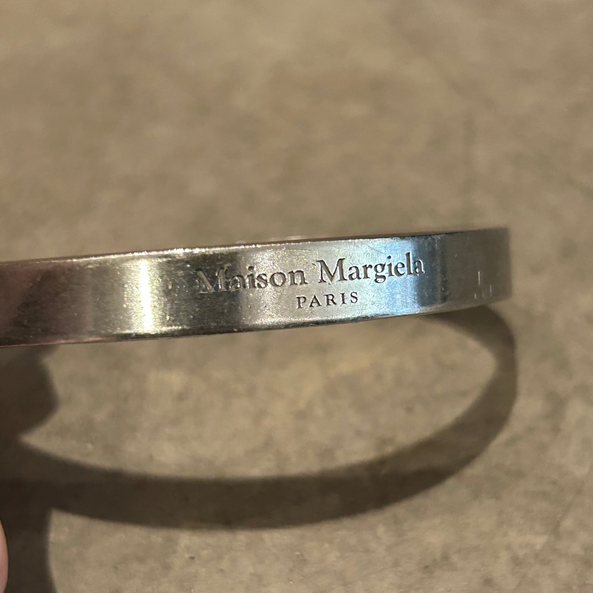 MAISON MARGIELA .925 CUFF BANGLE BRACELET ‘TARNISHED SILVER’