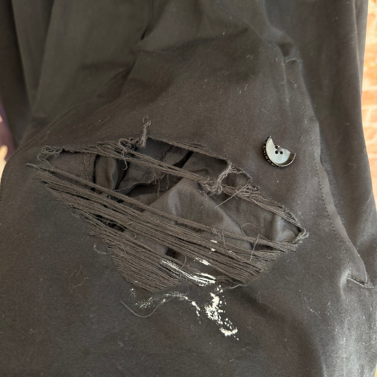TAKAHIROMIYASHITA THE SOLOIST SS24 DISTRESSED DOG EAR HARRINGTON JACKET ‘BLACK’