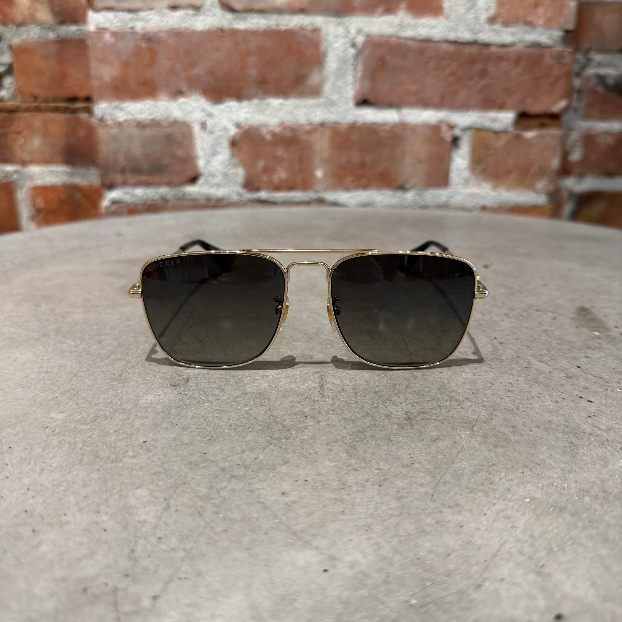 GUCCI AVIATOR BEE METAL FRAME SUNGLASSES 'GOLD'