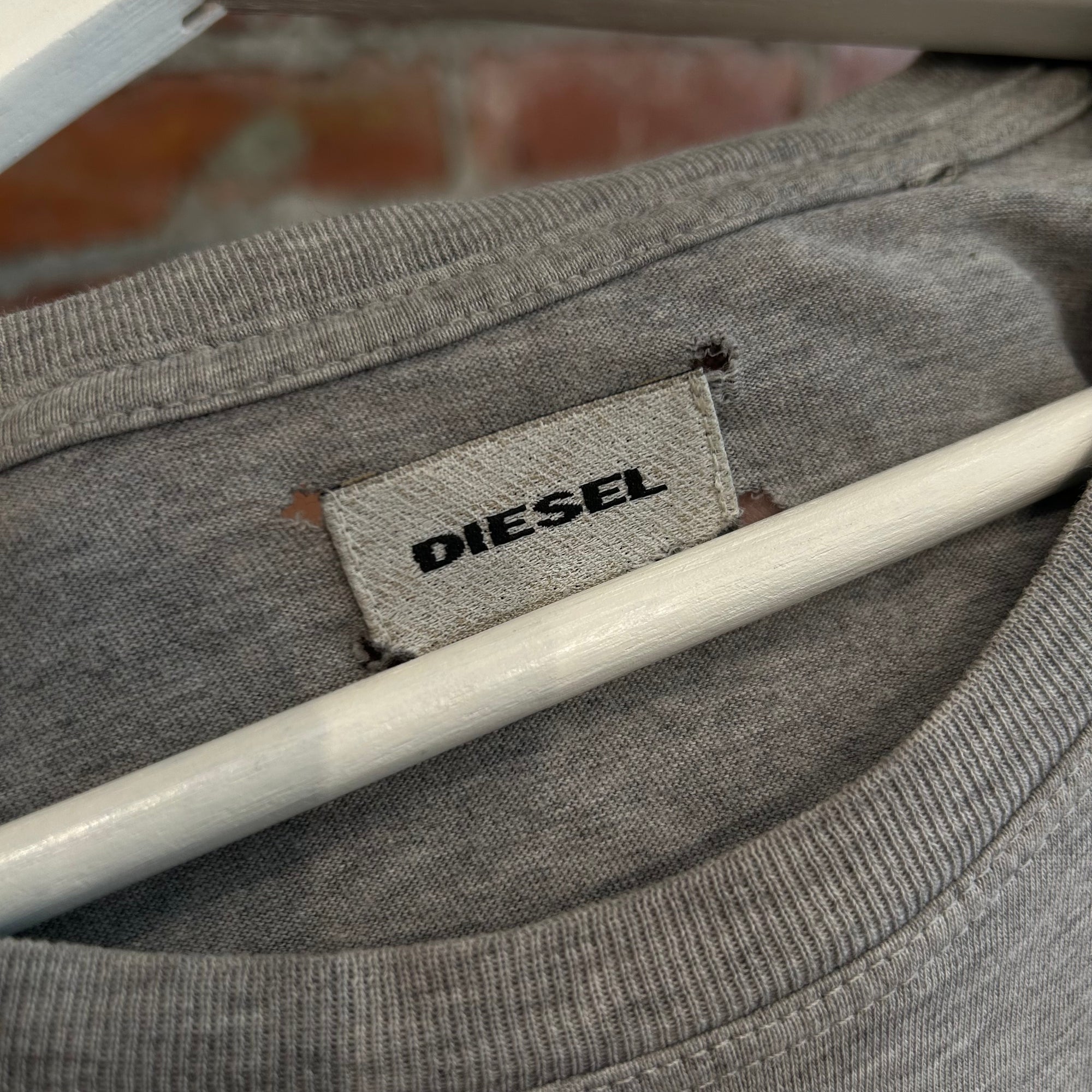 DIESEL SKULL TEE ‘GRAY’