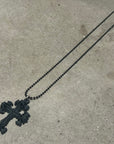 DEAL DESIGN SILICONE GL CROSS NECKLACE ‘BLACK’