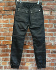 RICK OWENS FW19 LARRY LEATHER AIRCUT PANTS ‘BLACK’