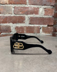 BALENCIAGA BB LOGO SUNGLASSES ‘BLACK’