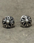 CHROME HEARTS CROSSBALL STUD EARRINGS ‘SILVER’