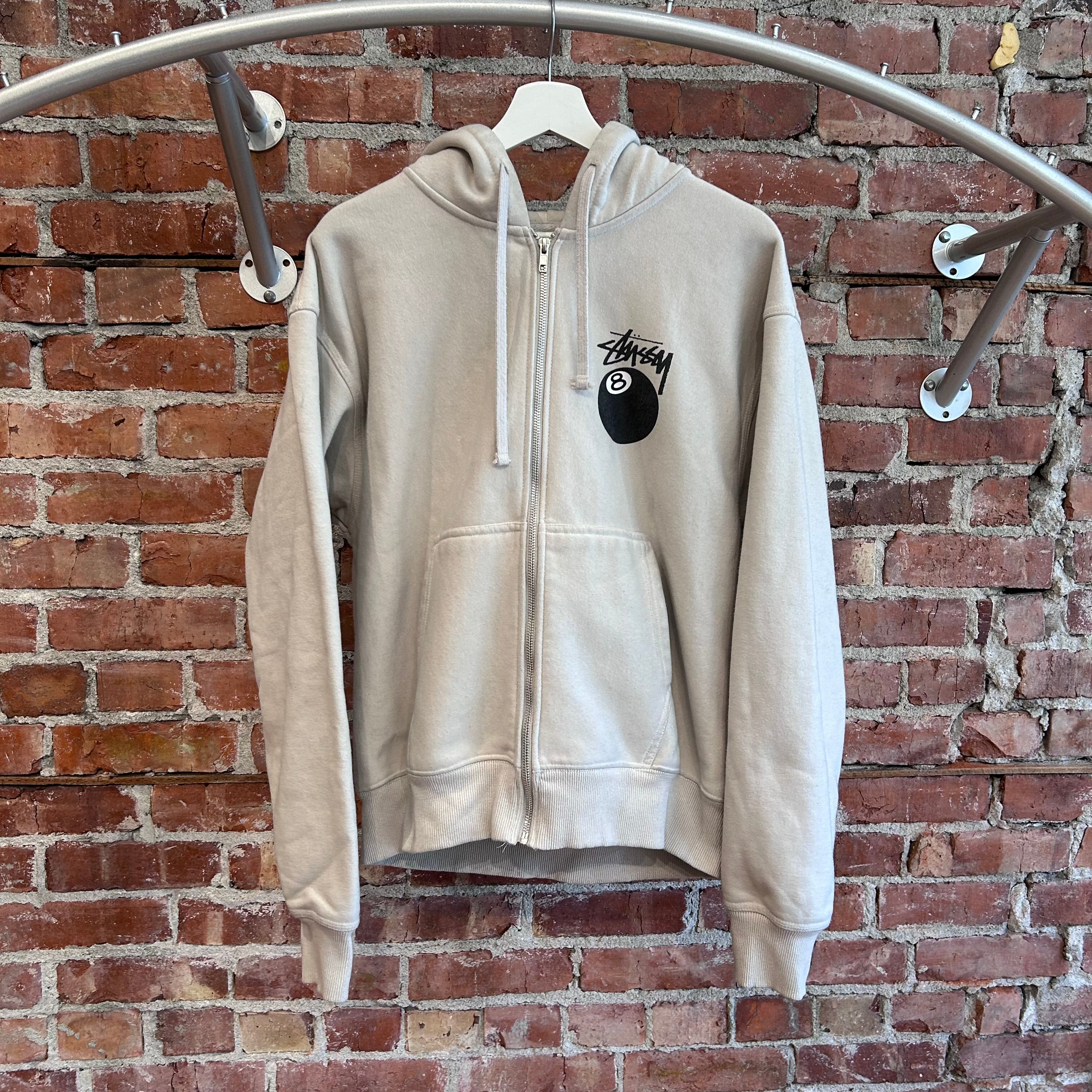 STUSSY 8-BALL ZIP UP HOODIE 'WHITE' – Sadō Room