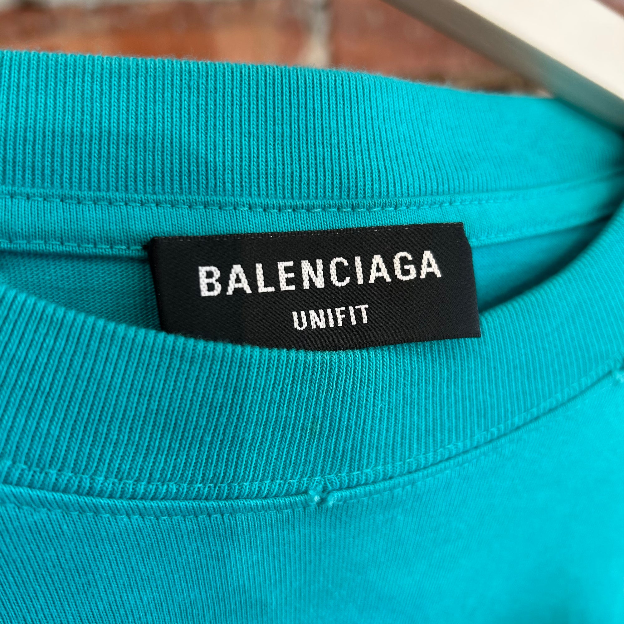 BALENCIAGA SS20 DESTROYED FLATGROUND TEE ‘TURQUOISE’