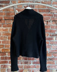CHROME HEARTS CROPPED KNIT CARDIGAN  ‘BLACK’