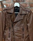 BALENCIAGA FW10 BIKER LEATHER JACKET ‘BROWN’