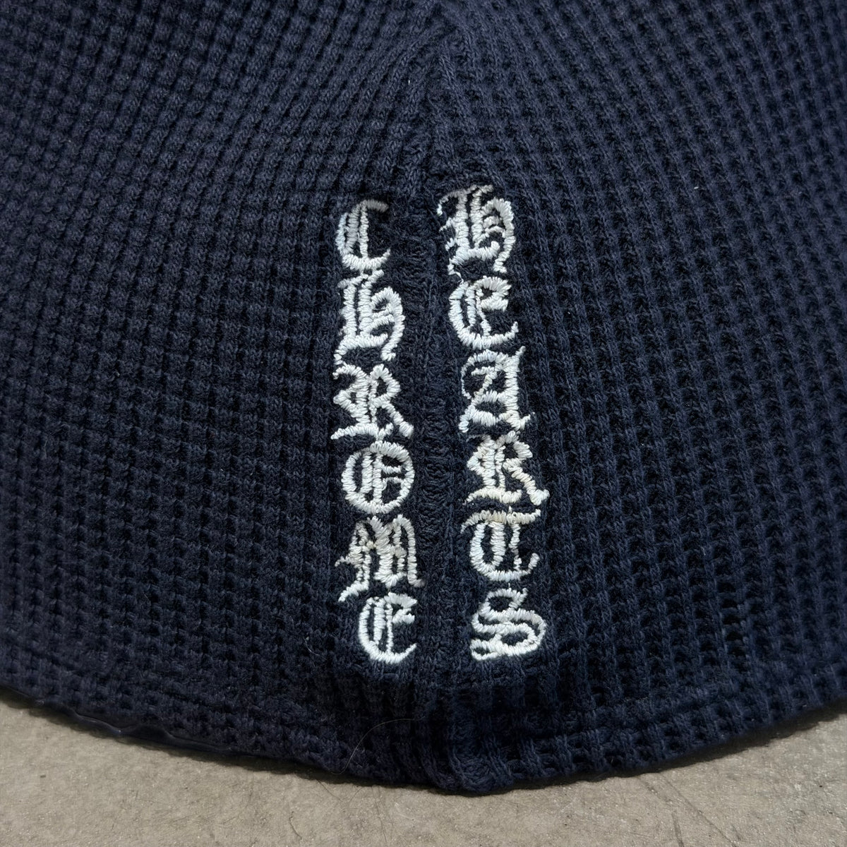 CHROME HEARTS FLORAL CROSS SKULL CAP BEANIE ‘BLACK’