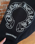 CHROME HEARTS ONLINE EXCLUSIVE SILVER GLITTER LOGO HOODIE ‘BLACK/SILVER’