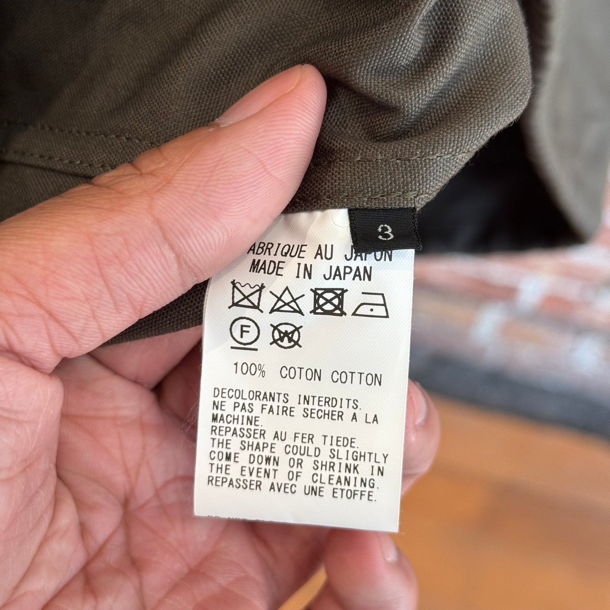 YOHJI YAMAMOTO GROUND Y OPEN COLLAR MODULAR POCKET FIELD JACKET ‘SAGE’