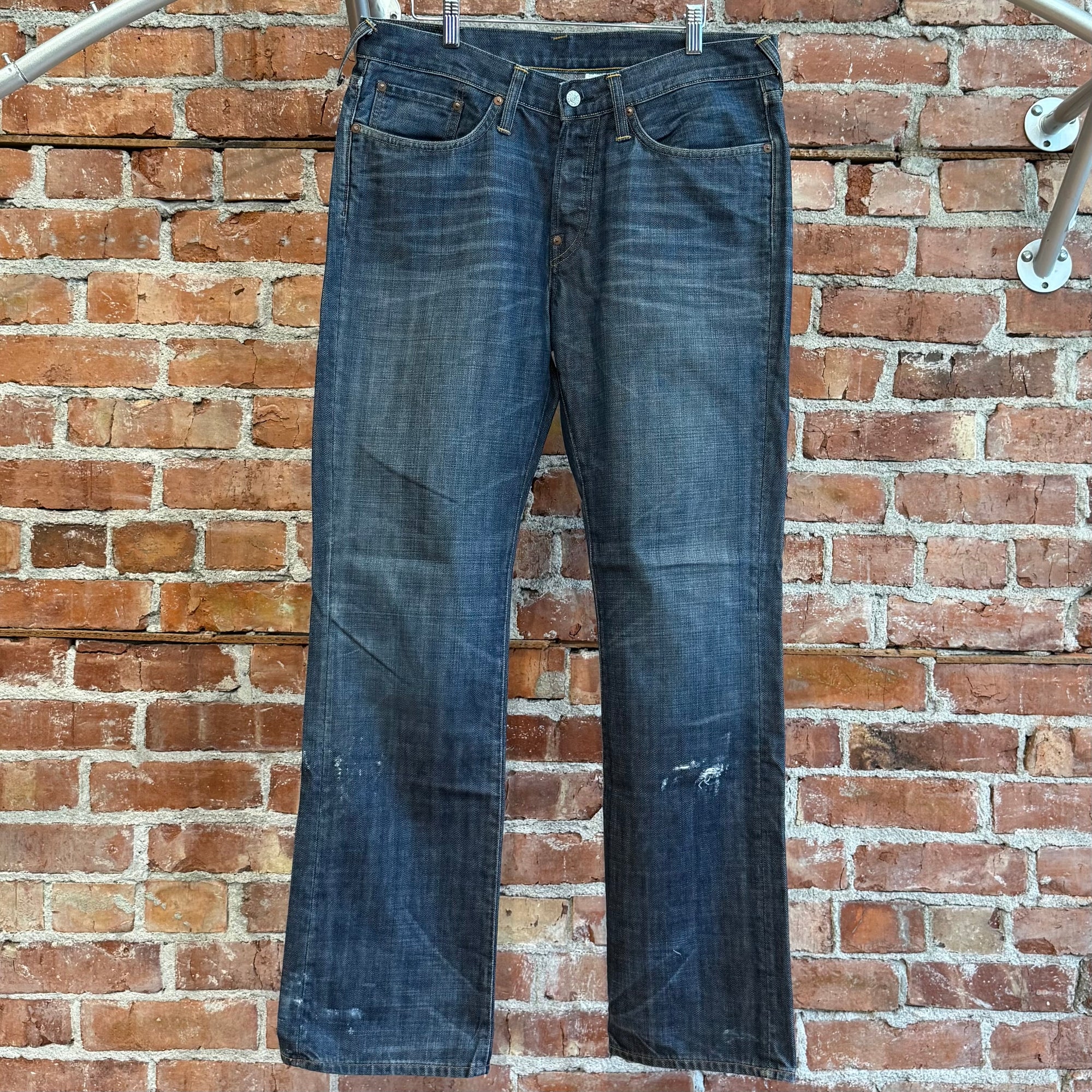 EVISU LOT 2008 THIN GULL DENIM 'INDIGO/WHITE'