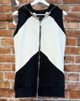 GARETH PUGH OLMAR MIRTA SLEEVELESS GIMP ZIP HOODIE ‘BLACK/WHITE”