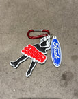 HYSTERIC GLAMOUR PIN UP GIRL F*CK KEYCHAIN ‘MULTI’