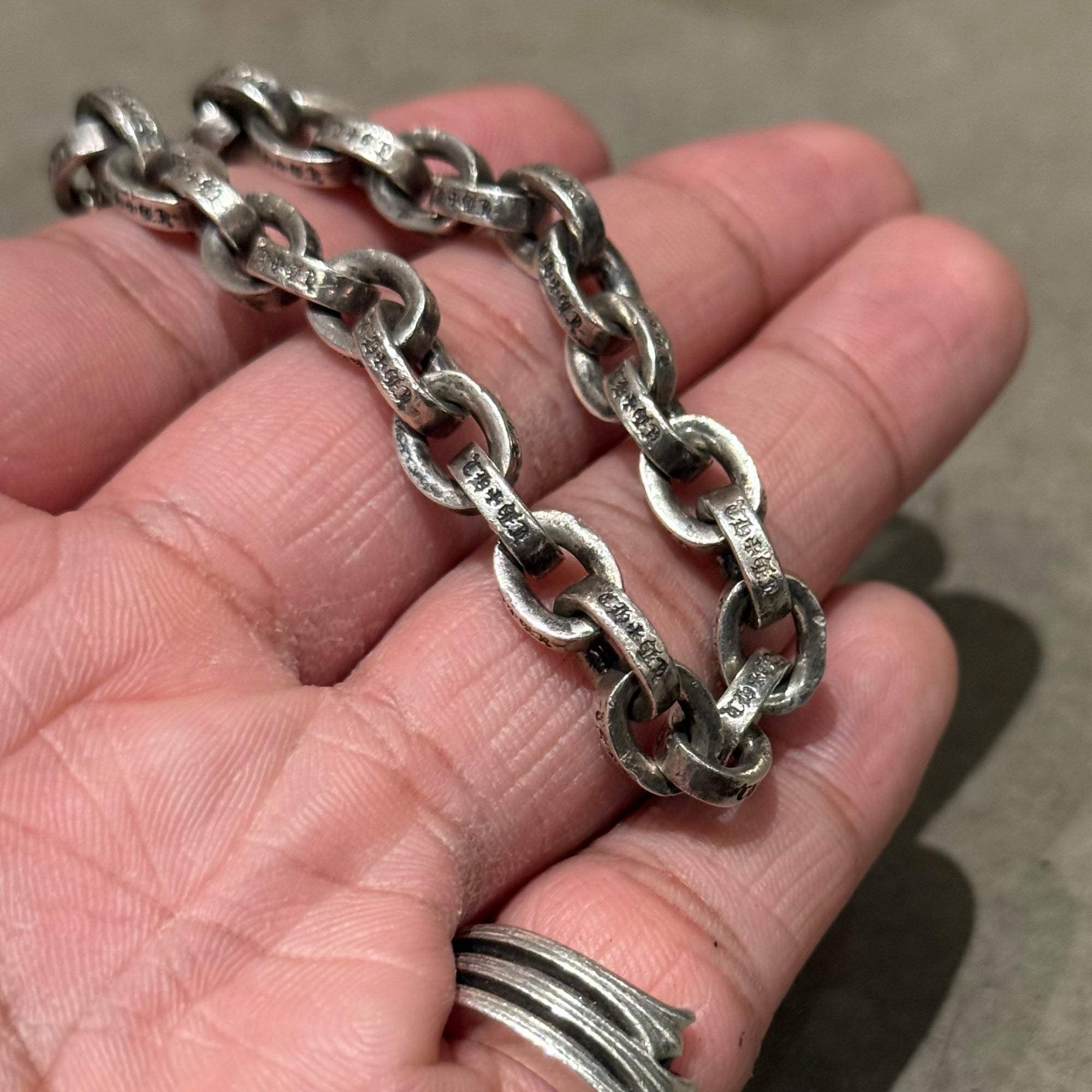 CHROME HEARTS 8” LARGE PAPERCHAIN BRACELET ’SILVER’