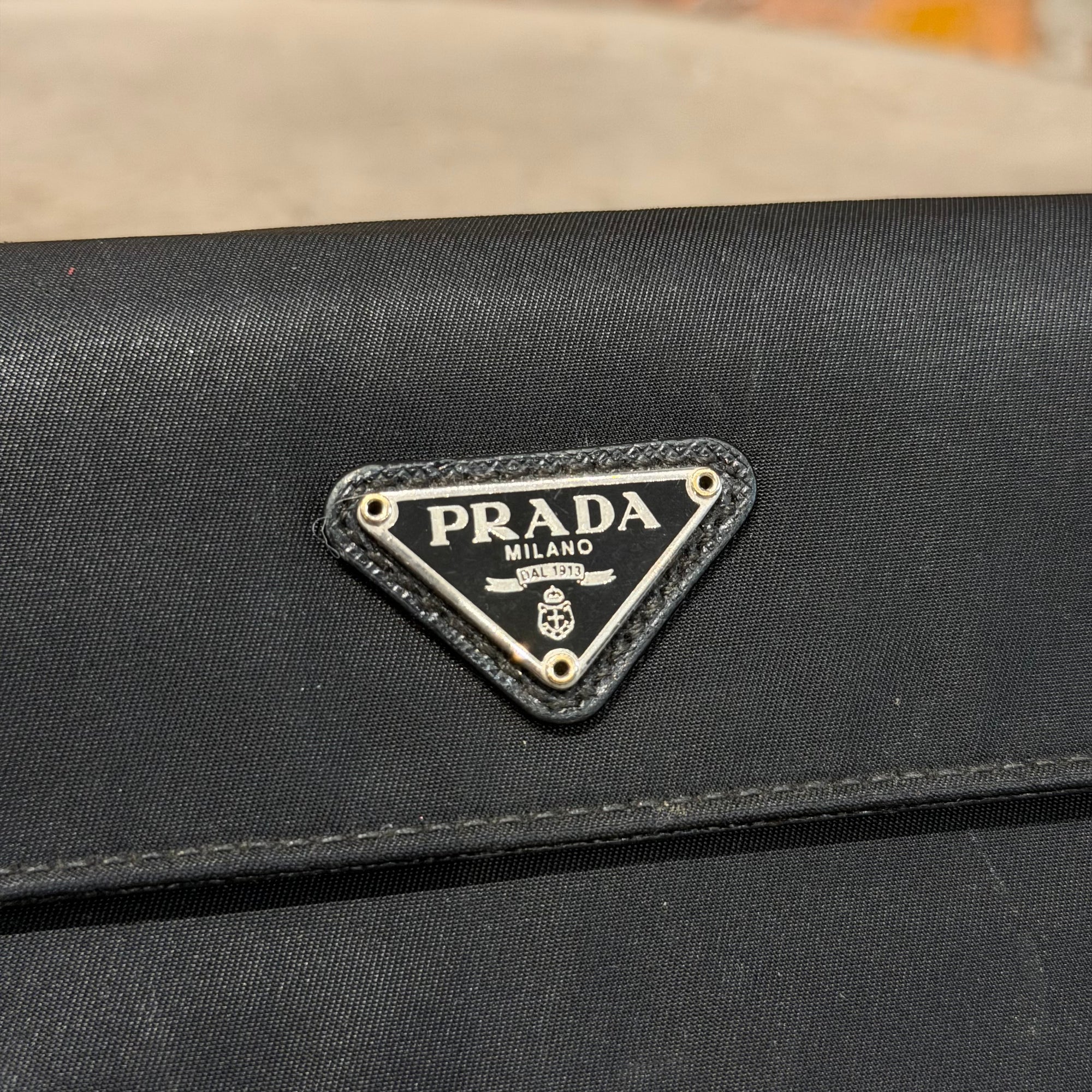 PRADA NYLON LONG WALLET ‘BLACK’