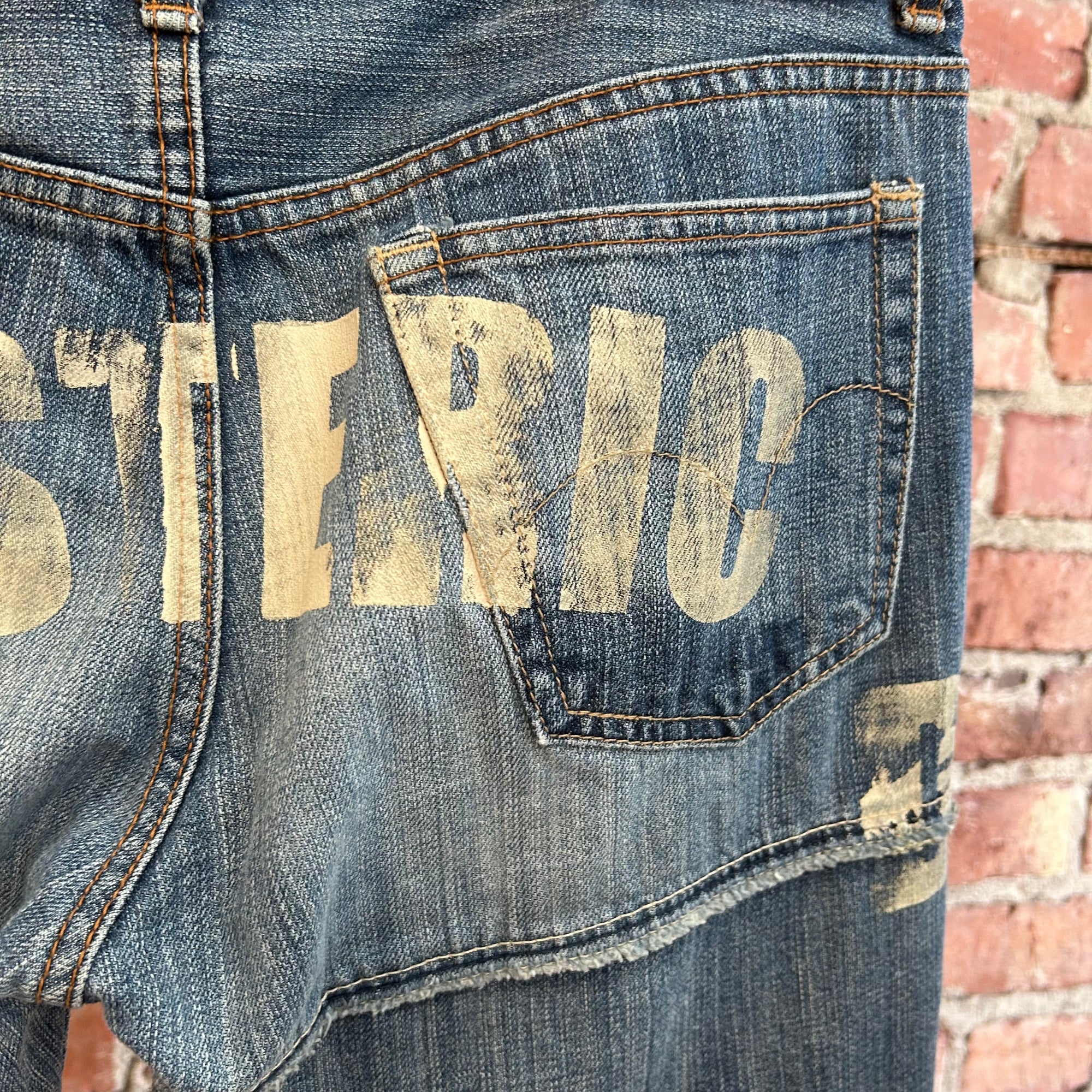 HYSTERIC GLAMOUR DEBBIE SUZIE JOAN KINKY DENIM JEANS ‘DARK BLUE’