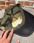 KAPITAL DIRTY SHRINK TRUCKER HAT 'OLIVE'