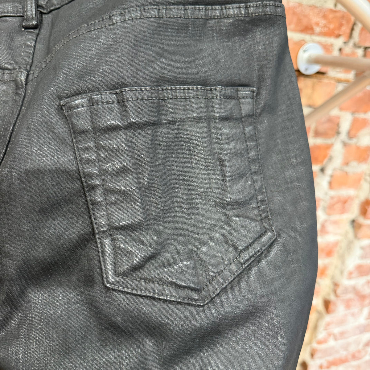 RICK OWENS SS21 PLEGETHON DRKSHDW WAXED DETROIT DENIM ‘BLACK’