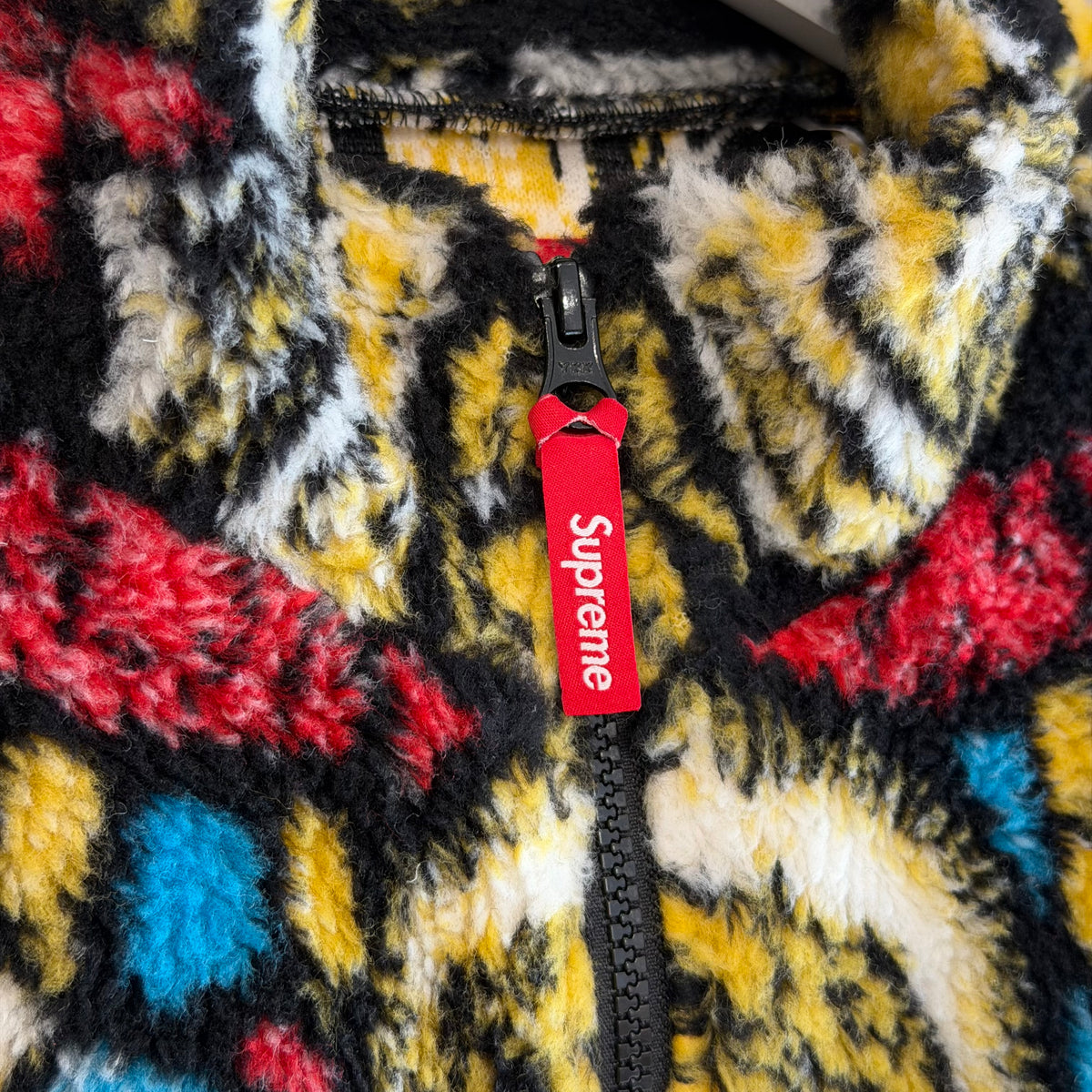 SUPREME SS21 SAINT MICHAEL FLEECE ZIP JACKET ‘MULTI’