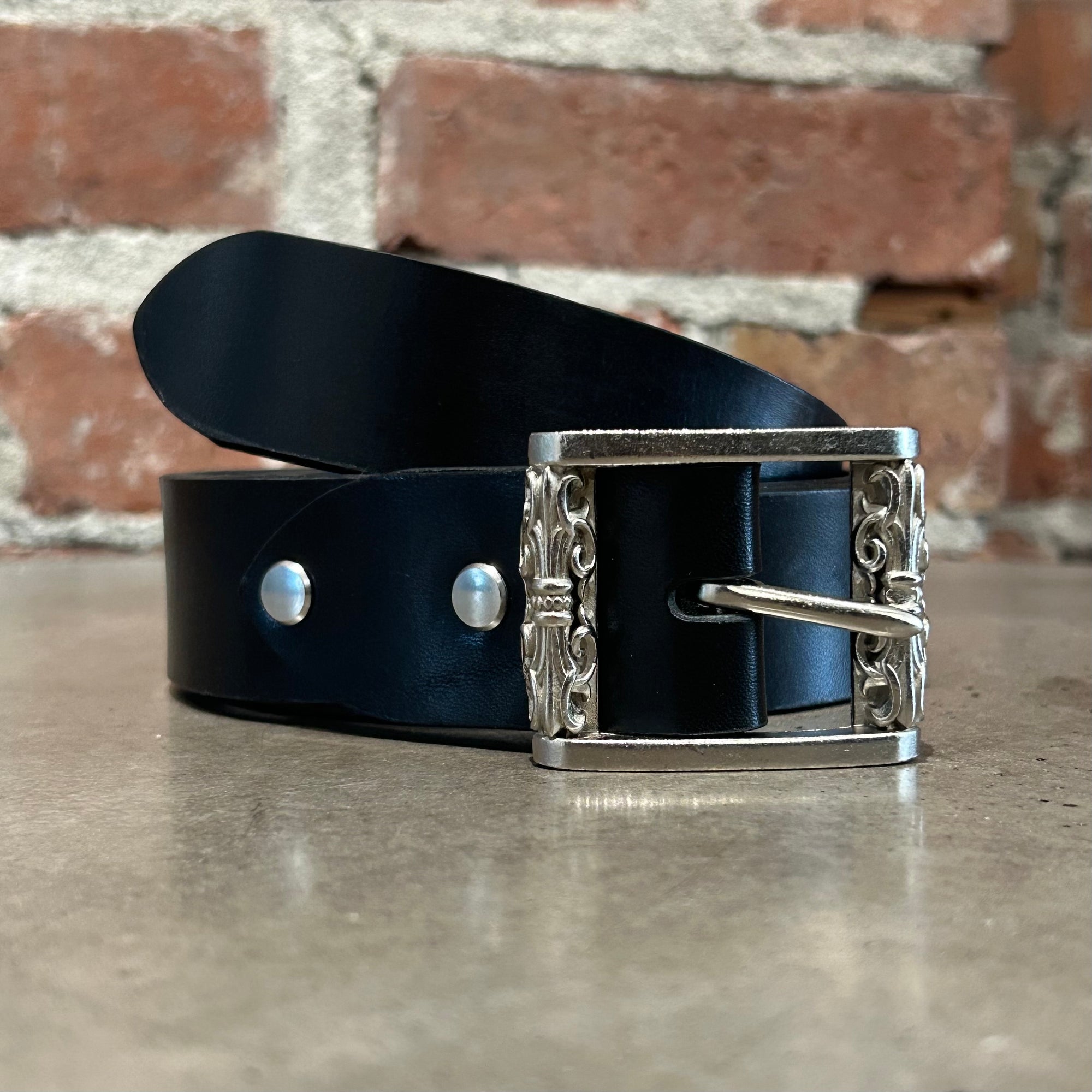 DEAL DESIGN DOUBLE GATE BELT 'BLACK/SILVER'