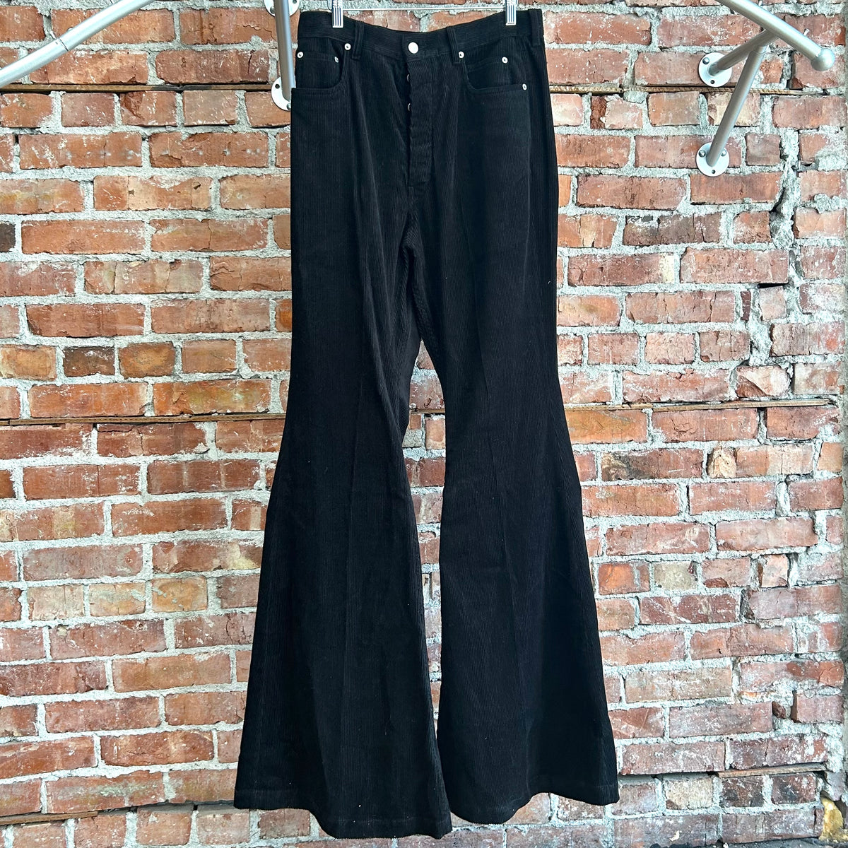 RICK OWENS FW25 CONCORDIAN CORDUROY BOLAN BOOTCUT PANTS ‘BLACK’