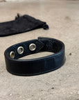 CHROME HEARTS CROSSBALL LEATHER BRACELET ‘BLACK’