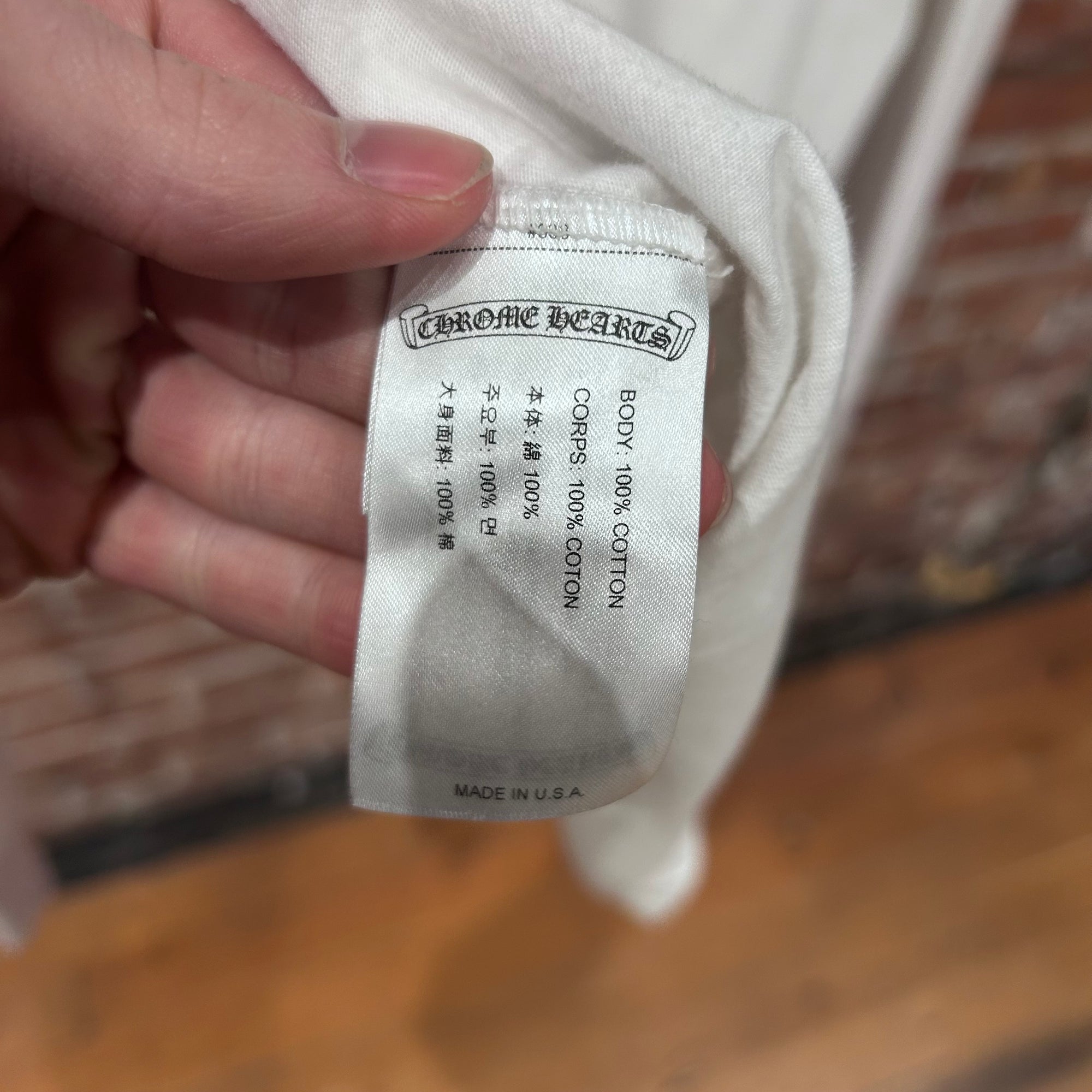 CHROME HEARTS LAS VEGAS EXCLUSIVE FLORAL LONG SLEEVE ‘WHITE’
