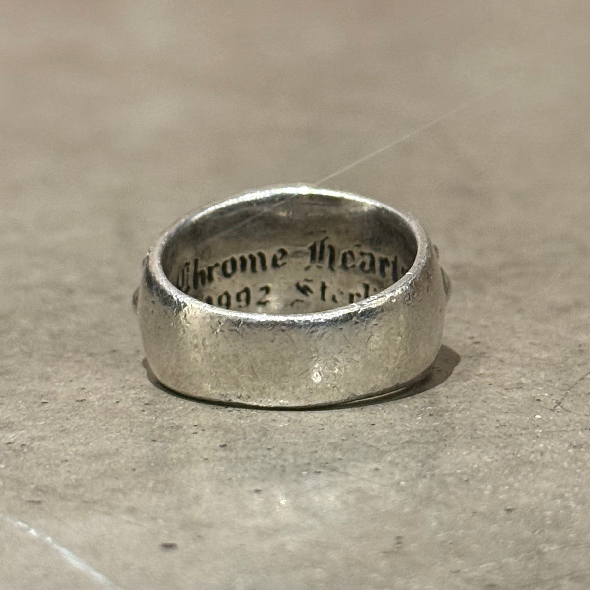 CHROME HEARTS DIAMOND CLASSIC FLORAL CROSS RING ‘SILVER’