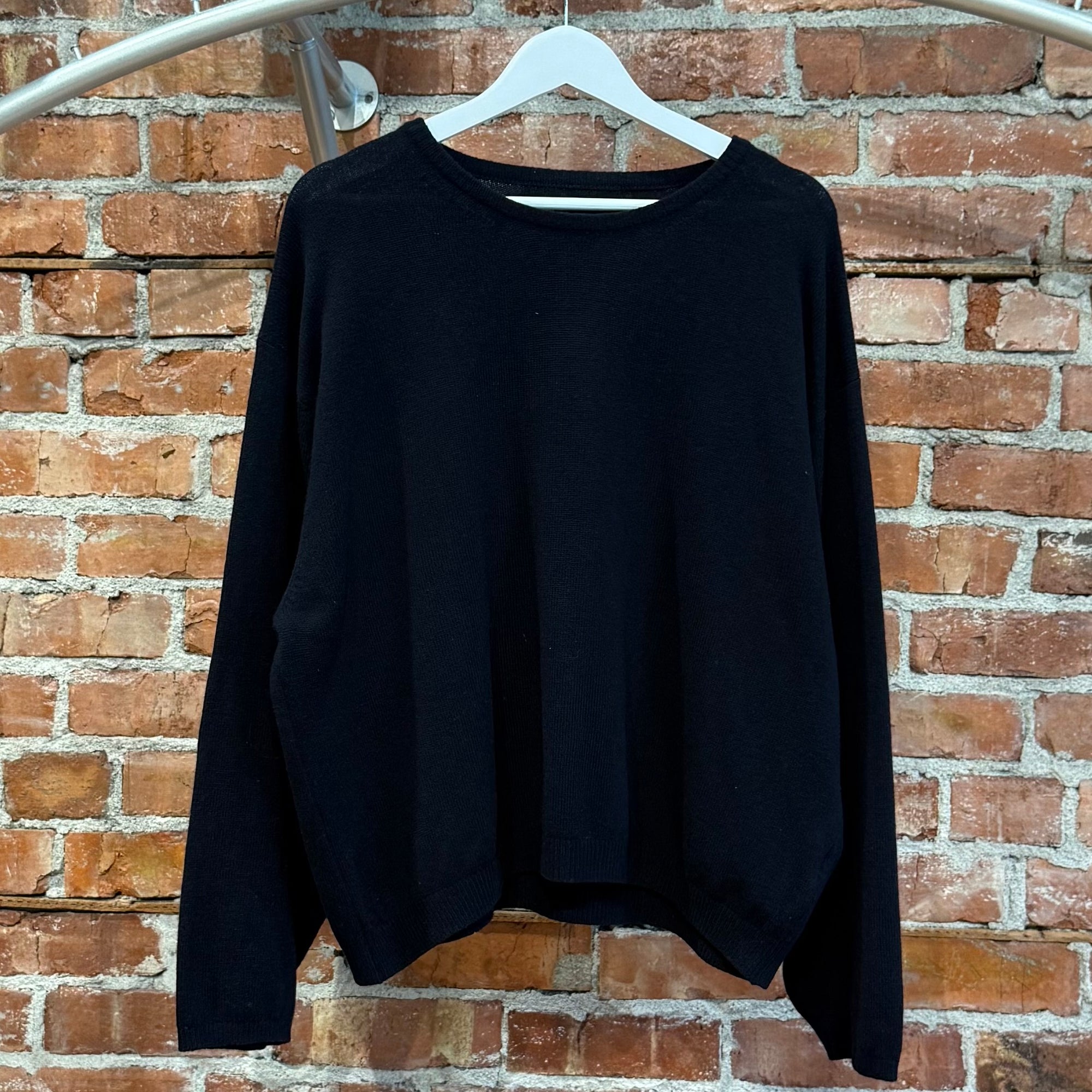 KAPITAL BOX WOOL CASHMERE KNIT SWEATER ‘BLACK’