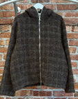 OUR LEAGACY FULL ZIP MOHAIR HOODIE ‘BROWN’