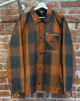STUSSY CHECK PADDED WORK JACKET  ‘ORANGE’