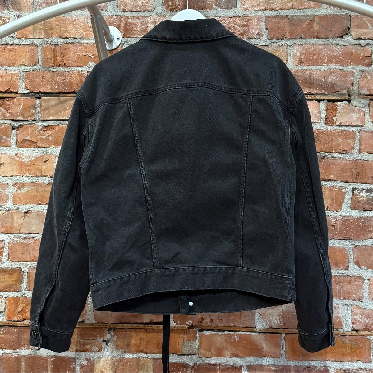 ANN DEMEULEMEESTER STANDARD RAF DENIM JACKET ‘BLACK’