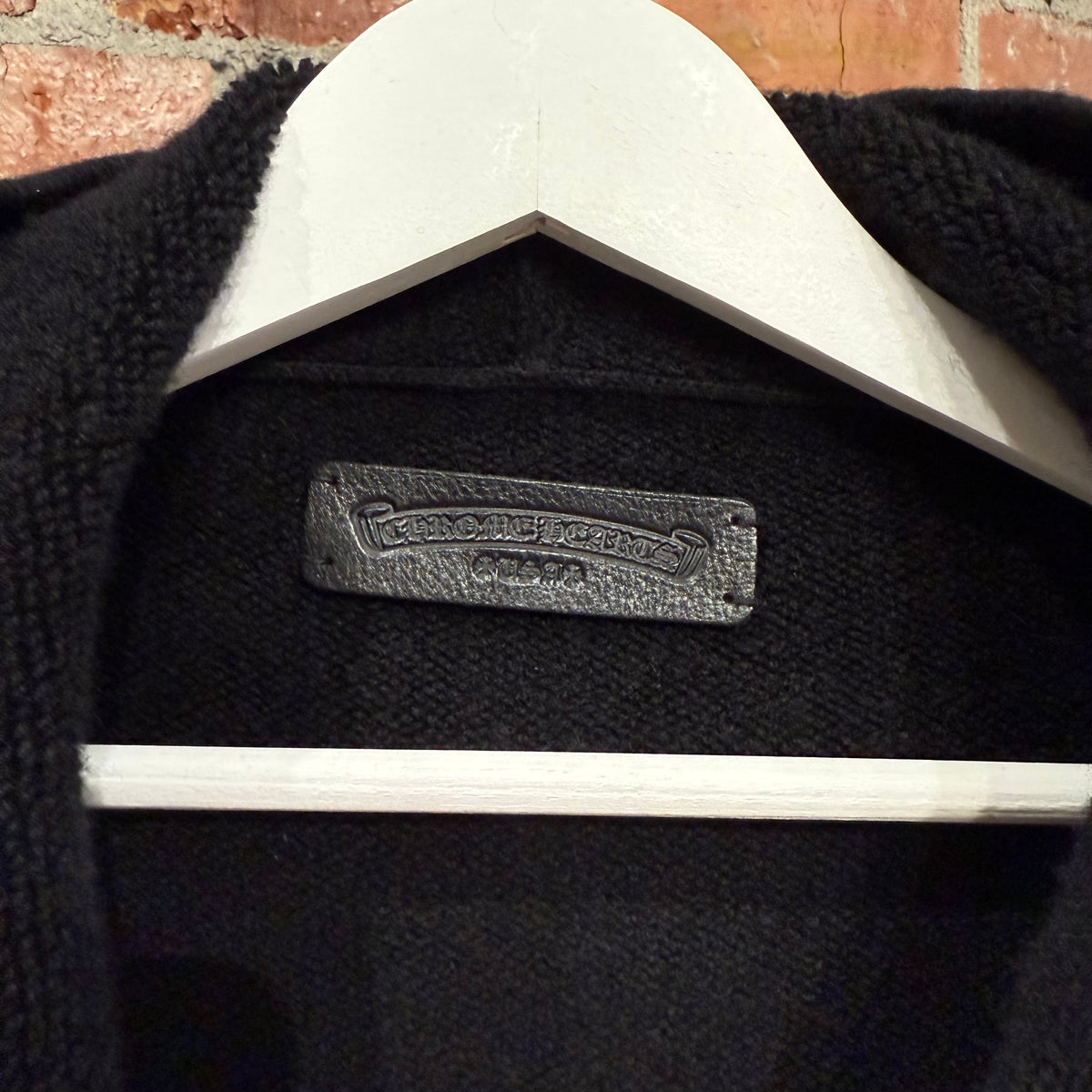 CHROME HEARTS CASHMERE FLORAL ZIP HOODIE ‘BLACK’